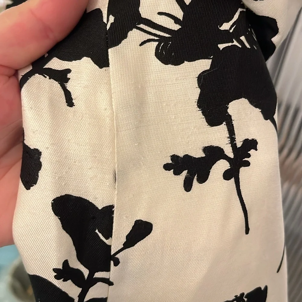 kate spade Black and White Floral Fit-and-Flare Dress